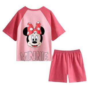 2025男童睡衣卡通比卡丘薄款夏季短袖纯棉儿童女孩KT猫空调家居服