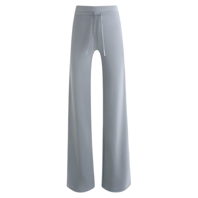 大码直筒健身瑜伽裤女宽松抽绳垂感秋季胖mm加长高个子阔腿鲨鱼裤