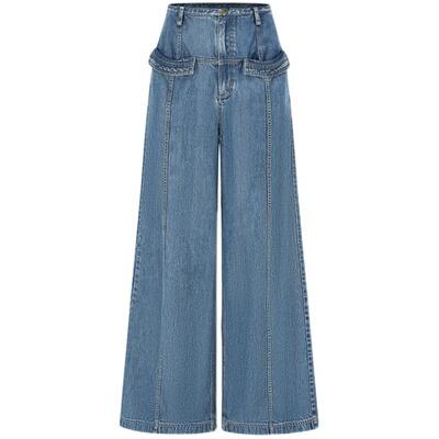 deepmoss时尚垂坠阔腿裤