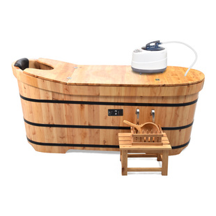 香柏木泡澡桶家用全身大人木桶浴缸浴桶成人洗澡盆大号汗蒸沐浴桶