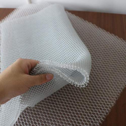 工厂批发3d三明治网眼布鸟针织布布菱形弹力眼涤纶网眼布衣干速