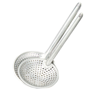 加厚老式铝漏勺圆孔铝捞勺焯水家用油炸捞饺子大笊篱网筛厨房工具