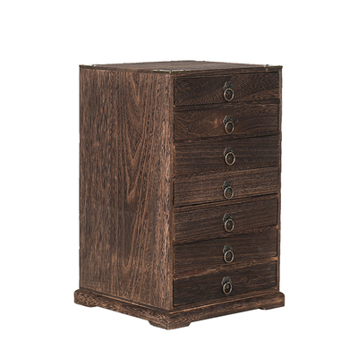 普洱茶盒实木分茶盘357克收纳盒空盒茶叶盒茶柜通用包装盒茶饼盒