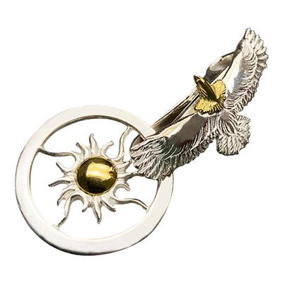 HB金头小鹰钩太阳轮项链