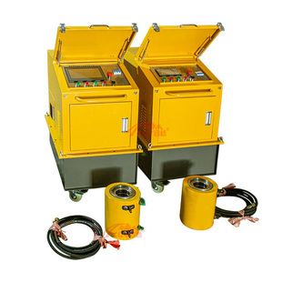 柳州预应力PLC油顶穿心千斤顶桥梁边坡锚索设备一拖二智能张拉机