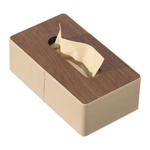 皮革纸巾盒客厅高档收纳纸盒桌面家用创意轻奢高级感纸抽盒抽纸盒
