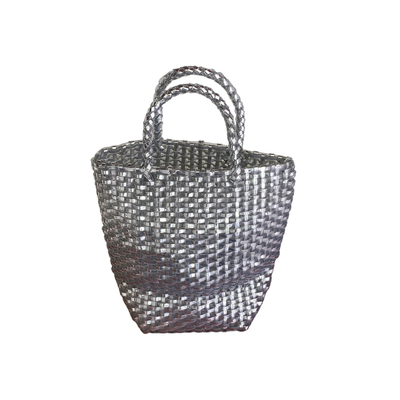 重工金属感个性手工篮子托特包
