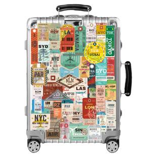 飞机登机牌行李箱贴纸航空机票旅行箱标签贴纸托运条形码拉杆箱贴