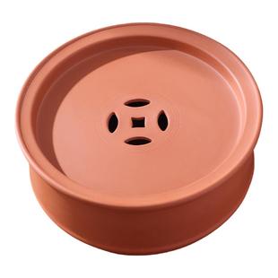朱泥紫砂手拉潮州茶盘家用大小圆形茶船储水干泡台茶海蓄水茶台