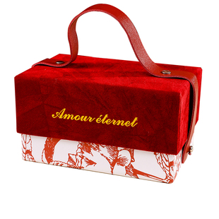 伴手礼盒子礼品盒空盒实用伴娘红色结婚手提袋情人节生日新年定制