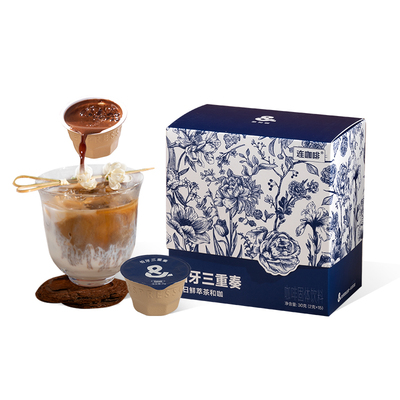 连咖啡每日鲜萃茶和咖意式浓缩速溶黑咖啡0卡糖咖啡粉茉莉2g*15颗
