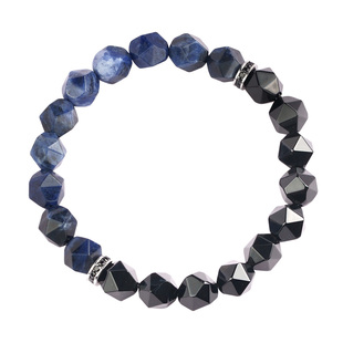 手链男款水晶手串男士男生高级感波塞冬夏天然蓝纹石黑玛瑙青金石