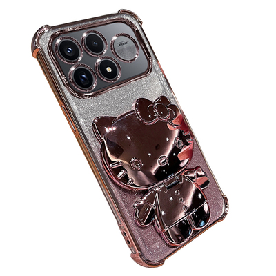 适用红米K100pro手机壳小米redmik100promax透明保护硅胶套带镜头膜全包防摔软壳可爱卡通redmi女max支架镜子