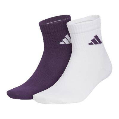 阿迪达斯男女两双装抗菌中帮袜