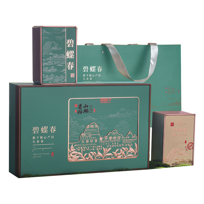 新款明前龙井碧螺春信阳毛尖半斤装绿茶高档通用包装盒茶叶空礼盒