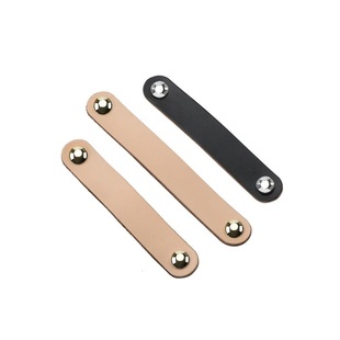 真皮柜门拉手抽屉皮革拉手皮质单孔把手简约个性北欧衣柜门皮扣手