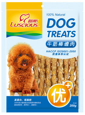 路斯200g成幼犬磨牙棒牛筋棒零食