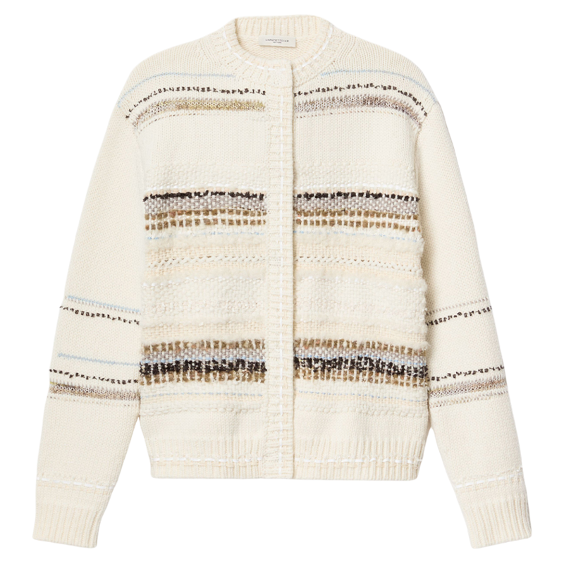 LAFAYETTE148/拉飞逸手工编织细节针织开衫