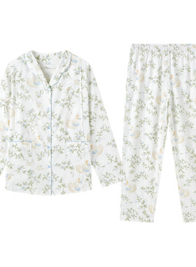 全棉时代天然棉纱孕妇家居服哺乳