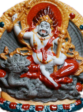 实心高温烧制手绘财神