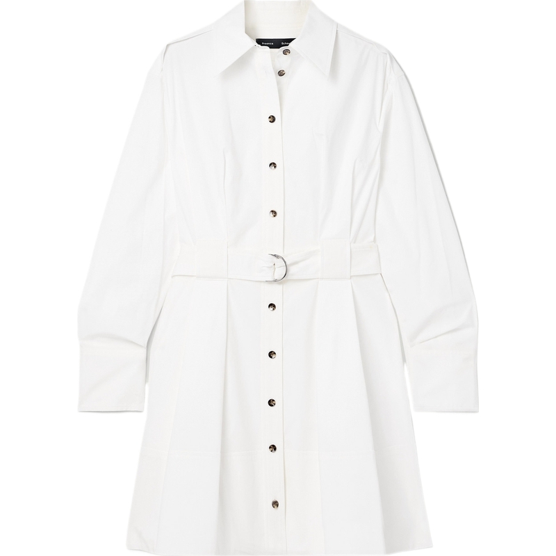 【折扣】Proenza Schouler/PS 秋冬女配腰帶迷你長袖連衣裙