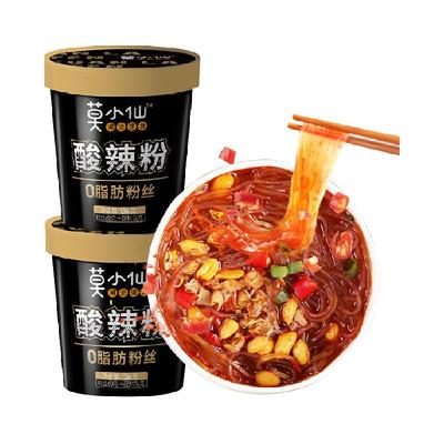 莫小仙重庆酸辣粉136g*2桶装正宗红薯粉丝冲泡免煮方便面速食食品