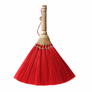 高粱手编扫把中国红结婚笤帚春节本命年扫帚婴儿宝宝安睡端午挂件