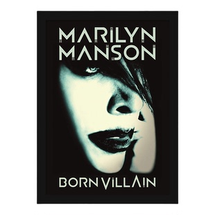 Marilyn Manson装饰画海报 玛丽莲曼森带框摇滚哥特暗黑艺术挂画