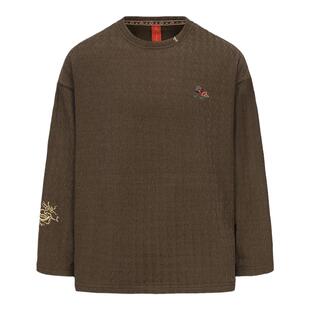 碧海潮生【敦煌•梵花】秋冬新款中国风国潮刺绣保暖套头圆领卫衣