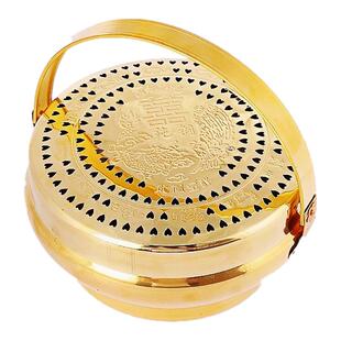 新娘陪嫁嫁妆传统结婚庆用品铜火炉旺夫铜火囱火铳手炉火冲旺盆炉