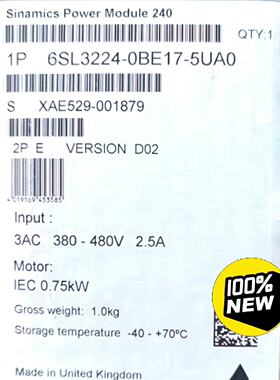 【询价】6SL3224-0BE17-5UA0G120功率模适用
