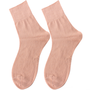 老年人松口袜女孕妇宽松大码春夏薄吸汗透气妈妈中筒棉不勒脚棉袜