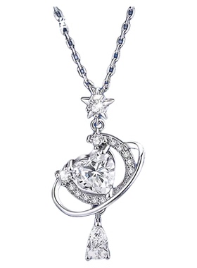 老凤祥999纯银梦幻星月足银项链