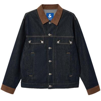 牛仔夹克杰克琼斯翻领宽松