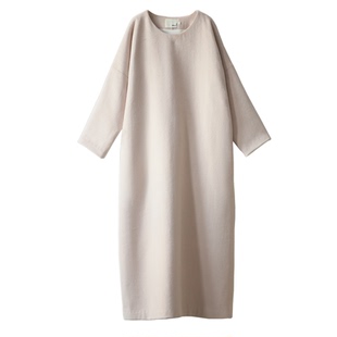 优雅气质女神范高档白羊毛呢袍子连衣裙秋冬原创设计简约宽松外套