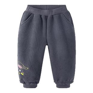 女童裤子加绒新年款冬季小宝宝休闲裤婴儿拜年服童装儿童过年冬装
