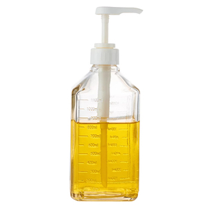 手压式定量糖压瓶奶茶店专用泵头玻璃按压瓶食品级塑料糖浆挤压瓶