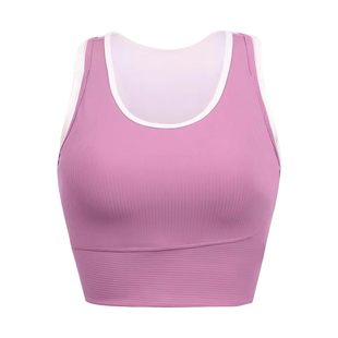 胖mm大码瑜伽服高强度运动背心女收副乳文胸跑步防震内衣健身服