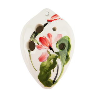 TNG陶笛六孔初学送教材6孔中音AC调水滴彩绘裂纹釉儿童专业乐器