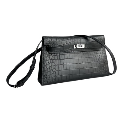 真皮鳄鱼纹时尚经典大气凯莉包