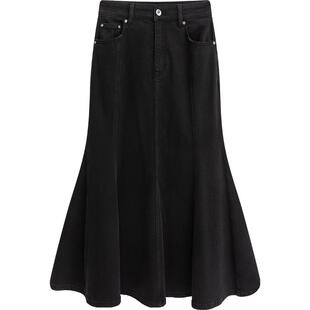 【播奥莱】播牛仔半身裙商场同款冬中长款温柔鱼尾裙BDQ4BD0904