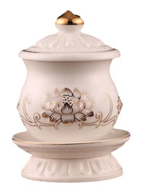 陶瓷莲花杯佛前供杯佛杯