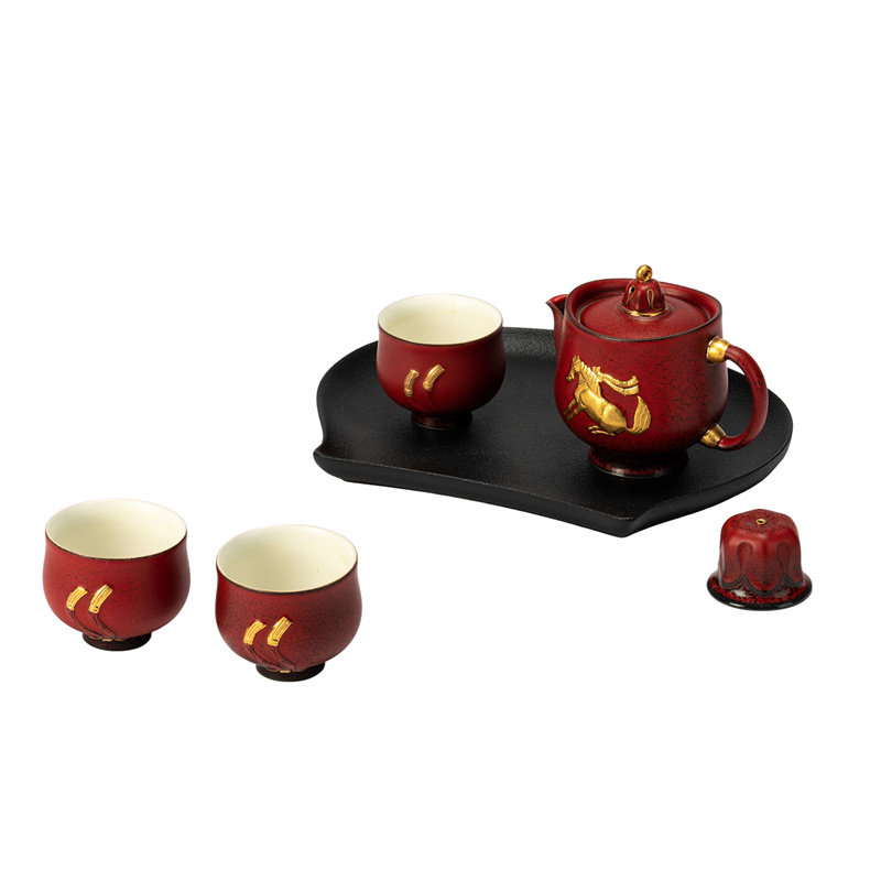 万仟堂联名陕历博马年新款茶具