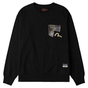 EVISU福神 2026春季新品男士印花口袋卫衣2ESHTM6SW1063RXCT