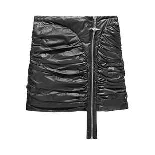 ANNAKIKI半身裙 设计师款女装小众 黑色星型迷你羽绒短裙包臀裙秋