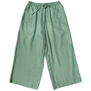 不蔓不枝【迷幻裤】铜氨丝宽松直筒裤阔腿裤松紧腰舒适长裤百搭夏