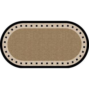 中古风椭圆形餐桌垫防水防油免洗皮革圆弧茶几桌布桌面保护垫台布