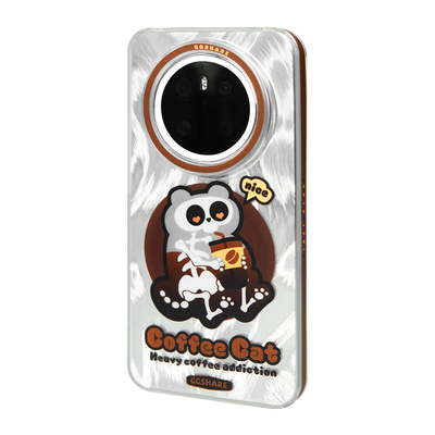 寄居蟹原创咖啡猫磁吸华为手机壳