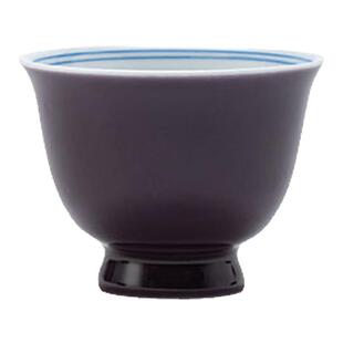 葡萄紫手绘双线小茶杯单杯聚香杯薄胎主人杯创意陶瓷功夫茶具茶盏