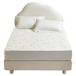 罗莱儿童防水隔尿床笠单件床护垫保护罩夹棉床褥套抗菌四季通用